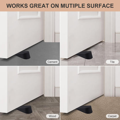 Big Door Stoppers for Bottom of Door on Floor, Premium Big Rubber Door Stop Wedge, Floor Sturdy - photo 4