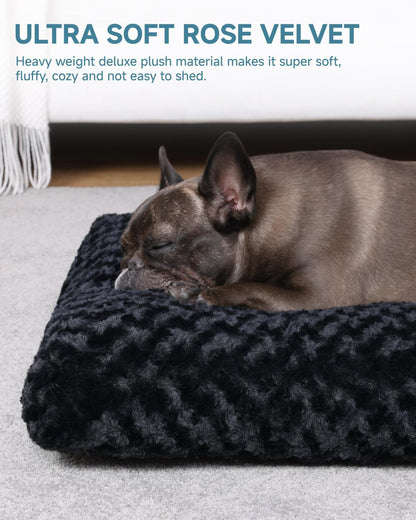Washable Dog Bed Anti-Slip Dog Crate Beds Deluxe Plush Kennel Pad Comfy Pet Sleeping Mat for Small Dogs - photo 2