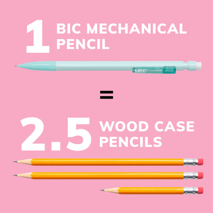 Amazon.com : BIC Xtra-Smooth Pastel Mechanical Pencils with Erasers, Medium Point (0.7mm), 24-Count Pack, Bulk Mechanical Pencils for School or Office Supplies : Office Products