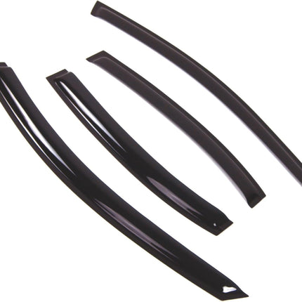 Tuningpros Window Visor Compatible with 2006-2011 Kia Rio Sedan, DGWV2-645 Outside Mount Deflector Rain Guard Dark Smoke, 4 Pcs Set