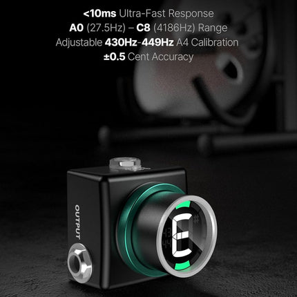 SWIFF AUDIO C20 Guitar Tuner Pedal, ±0.5 Cent Ultra-Precision, Mini LED Tuner pedal, <10ms Response, Silent Tuning & True Bypass, Durable Aluminum Alloy, Adjustable A4 430-449Hz for Guitar & Bass