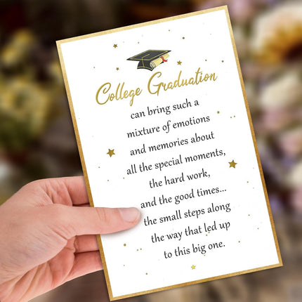 College Graduation Card, Inspirational Graduation Card Gift for College Graduate, University Graduation Card for Son Daughter Him Her