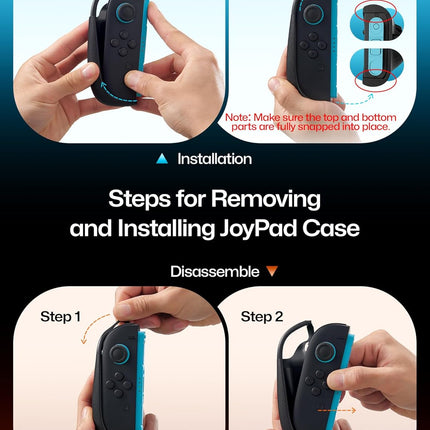 JSAUX Split Every Day Case for Switch 2, Slim Magnetic Detachable Front Cover, Dockable Design, Ergonomic Non Slip Grip, Travel Ready with Adjustable Stand, Shock Absorption & Anti Scratch – PC0123C