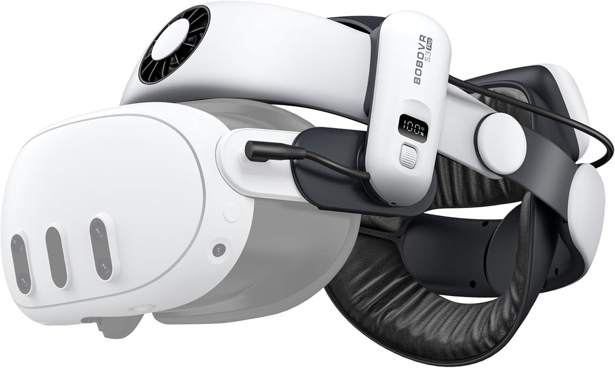 Pro Battery Strap Accessories,Head Air Cooling System and 10000mah Hot-swappable Battery Pack,Compatible with Meta