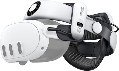Pro Battery Strap Accessories,Head Air Cooling System and 10000mah Hot-swappable Battery Pack,Compatible with Meta