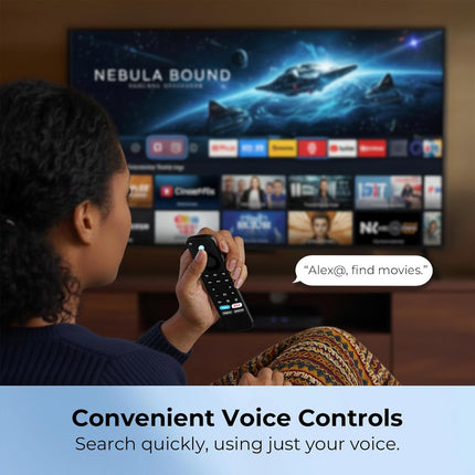 Replacement Remote for Fire Smart TV, Compatible with Insignia Toshiba TCL Hisense Fire Smart TV, Simple Setup, Voice Control, 1-Year Warranty - Not for Roku OS