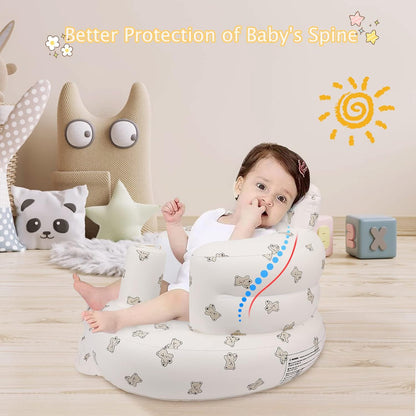 Inflatable Baby Floor Seat for Babies 3 Months & Up - Bear - photo 5