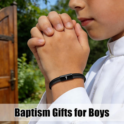 PEALICIOUS Mens Cross Bracelet as Easter Basket Stuffers for Teens, Soccer Baseball Joshua 1 9 Cross Bracelet Basketball Philippians 4:13 Accessories as Boys Easter Gifts for Sons Baptism Confirmation