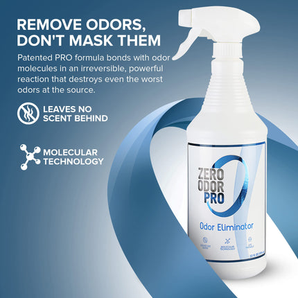 Eliminador de olores de fuerza comercial, desodorizante de ambiente y ambientador, spray con gatillo, 32 oz