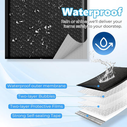 Extra Deep Bubble Mailers Usable Size 8.5x11" 25 Pack Padded Envelopes 9.25x12" Opaque Self Seal - photo 5
