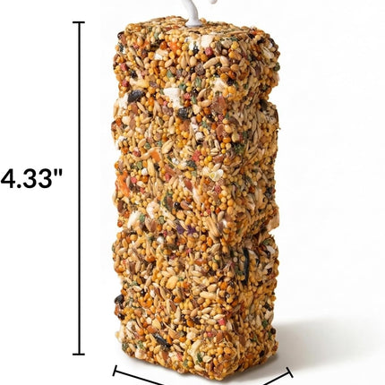 2 PCS Natural Bird Grain Treat Sticks, Blend Foraging Toys for Stress Relief, Metal Hook, for Budgies, Cockatiels, Lovebirds, Conures, Parakeets, Small to Medium Birds