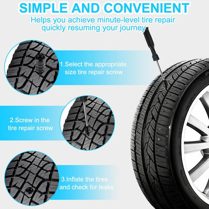 60 PCS Premium Tire Repair Rubber Nails Kit