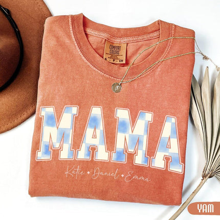 Custom Mama Shirt, Personalized Mom Shirt, Mama Tshirt for Women, New Mom Gift, Mothers Day Shirt, Mom Birthday Gifts