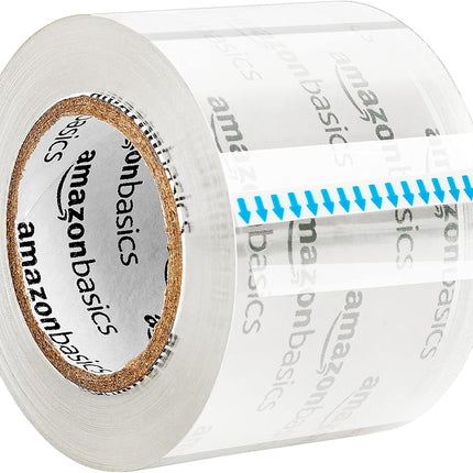 Amazon Basics Heavy Duty Packaging Tape with Dispenser for Shipping, Sealing Boxes, Moving and Storing, 1.88" x 22.2 yds, 6-Pack, 4.33 x 2.64 x 2.36 in