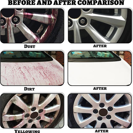 Wheel Cleaner, Aluminum Cleaner, Rim & Wheel Cleaner Spray, Removes Brake Dust & Grime, Brake Dust, Non-Acidic Tire Cleaner, Purple Color Changing, 10 fl oz (1PCS)