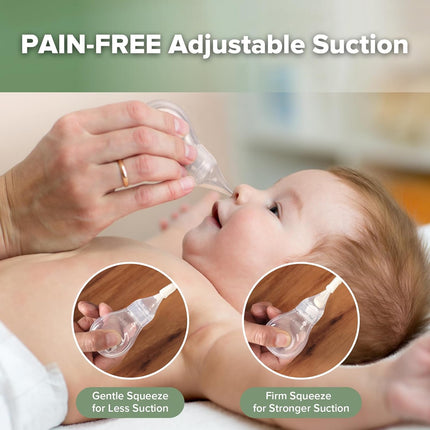 Haakaa Nasal Care Essentials Combo, Nasal Aspirator for Baby with Baby Nose Picker, Gentle Infant Ear & Nose Care Set with Case for Home or Travel