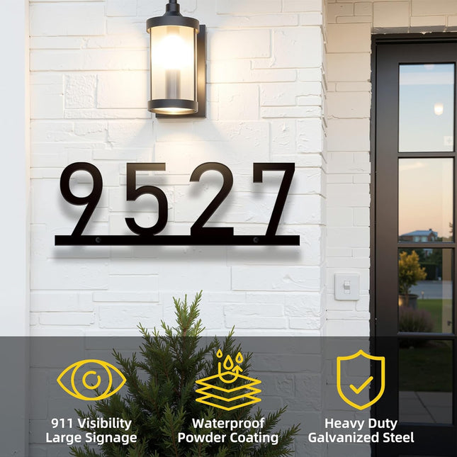 House Numbers for Outside, Personalized Metal House Number Sign