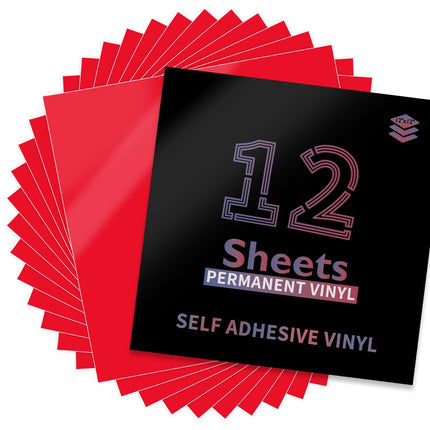 65 Pack Permanent Vinyl, Self Adhesive Vinyl Sheets for Cutting Machine, Permanent Outdoor Sheets for Party Decoration, Sticker, DIY Mug, Car Decal