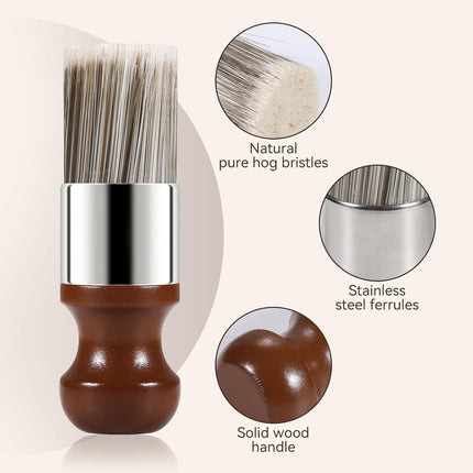 LUXGROVE® Leather & Furniture Repair Salve & Brush Set, Leather Cleaner and Conditioner for Furniture - UV Protectants Help Prevent Cracking or Fading, Wood, and Vinyl Conditioner - 8oz