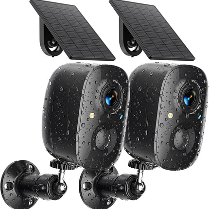 Security Cameras Wireless Outdoor 2K Solar Powered WiFi Cameras for Home Security,AI Motion Detection,Siren Alarm,Spotlight Color Night Vision,2-Way Audio,SD/Cloud Storage