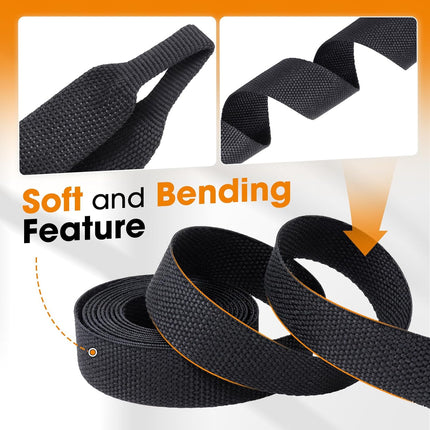 2:1 Ratio Automotive Heat Shrink Braided Sleeve, Cord Protector, Wear-Resistant Fabric Flat Woven Shrinkable Tubing Wires Hoses Protection (3/8"-15ft)