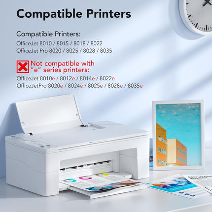 910XL Ink Cartridges Combo Pack Replacement for HP Ink 910 XL Color and Black Compatible with OfficeJet Pro 8020 8025 8028 8035 8030 8010 8015 8018 8022 Printers
