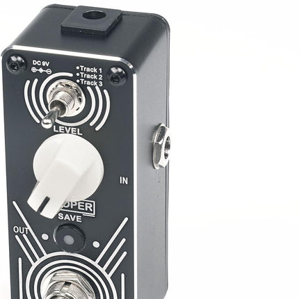 Looper Pedal Triple Loop, Each Track 30 Minutes Looping Time, Access to Upload/Download Music Files Via Enclosed USB Cable from/to Each Track, Unlimited Overdubs Undo/Redo, True Bypass