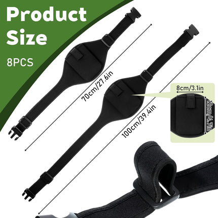 8 Pcs Mic Belt, Black Wireless Microphone Holder with Anti Dropping Strap Adjustable Neoprene Belt Waistband Bag for Theatre, Public Speaking, Fitness, Instructors,