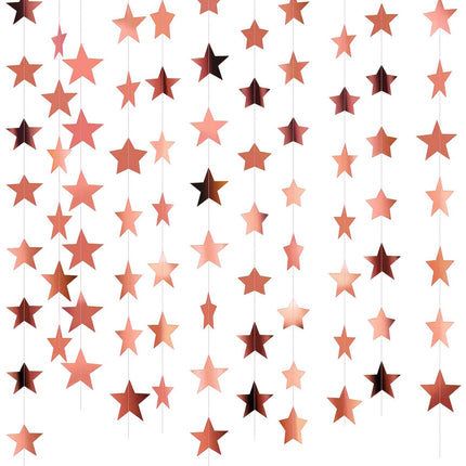 130 ft Star Garland Banner Decor, Gold