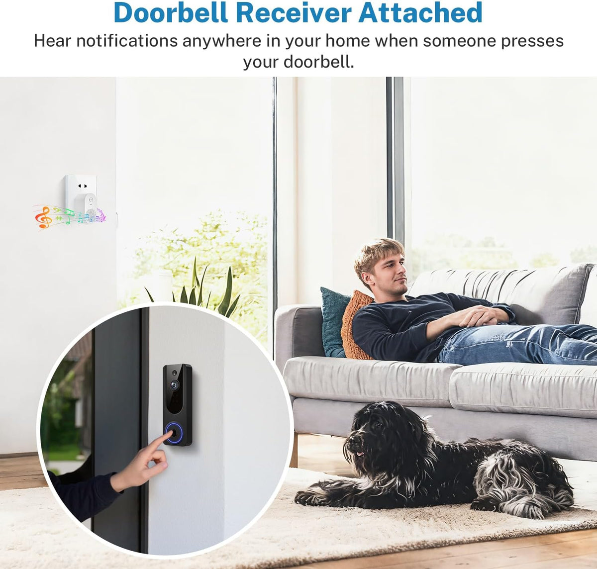 Wireless Doorbell Camera with Indoor Receiver and 1080P Night Vision - photo 4