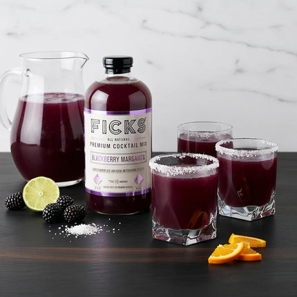 Ficks Premium Cocktail Mix (Blackberry Margarita, 32oz ea.)