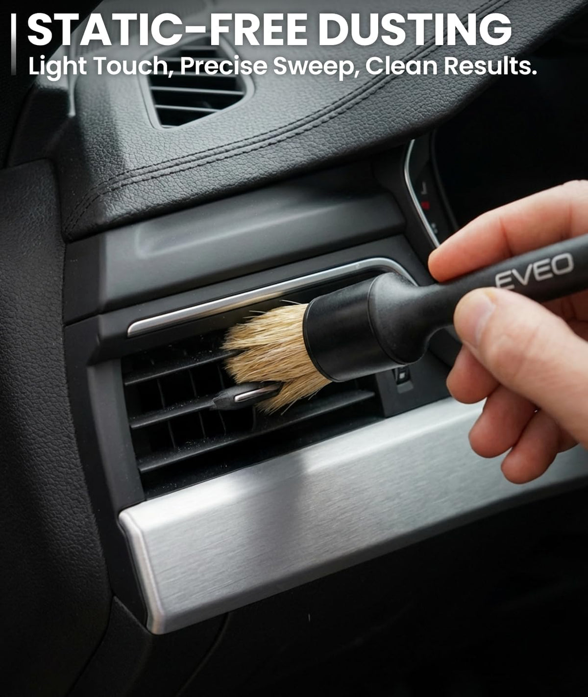 3-Pack Soft Boars Hair Car Interior Detailing Brush Set - photo 4