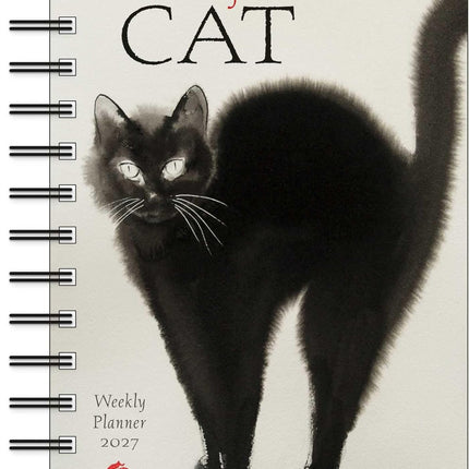 The Artful Cat 2027 Weekly Planner Calendar: Brush and Ink Watercolor Paintings