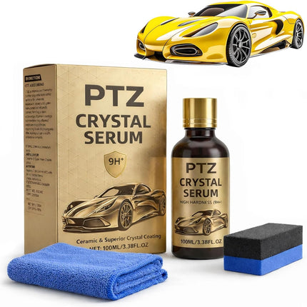 2Pack PTZ Crystal Serum for Cars – Advanced Graphene Ceramic Coating for Cars(100ML), 9H Graphene Coating for Auto Car Detailing, Gloss Hydrophobicty Anti Scratch (1*PC)