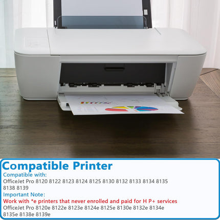 923e 923XL Ink Cartridges Compatible Replacement for HP 923 XL Fit for OfficeJet 8120 8122 8123 8124 8125 8130 8132 8124e Pro 8135e 8138e 8139e 8130e 8132e 8134e Printer with V25.1.1 Chip 2-Pack Black