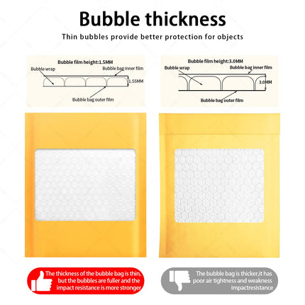 Kraft Bubble Mailers 8.5x11 Inch 50 Pcs,Small Self-Sealing Mail Shipping Bags,Yellow Padded Envelopes #2