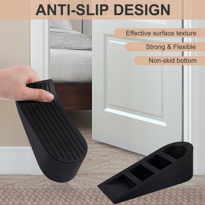 Big Door Stoppers for Bottom of Door on Floor, Premium Big Rubber Door Stop Wedge, Floor Sturdy - photo 5