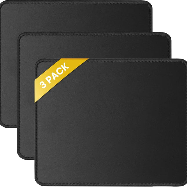 3 Pack Mouse Pad with Stitched Edge, Comfortable Mouse Pads with