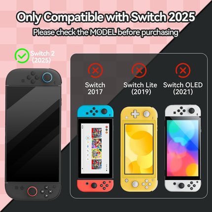 GeekShare Slim Protective Case Compatible with Switch 2 (2025), Anti-Scratche and Shock-Absorption Dockable Hard Shell for Switch 2 Game Console - Gothic Bunny