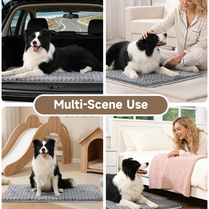 Dog Bed for Crate Pad, High Resilience Foam Crate Mat Bed, 35x22, Dark Grey
