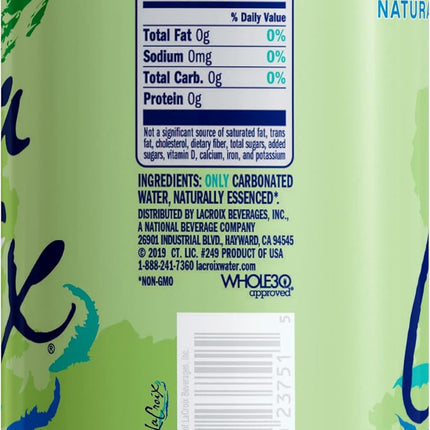 La Croix Sparkling Water, Lime, 12 Fl Oz (pack of 8)