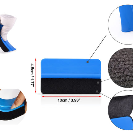 3D Black Carbon Fiber Car Vinyl Wrap Self-Adhesive Film 1ft x 5ft