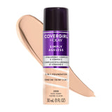 3-in-1 Liquid Foundation, Matte Finish, Hyaluronic & Vitamin C Formula, 200 Fair Ivory, 1 Count