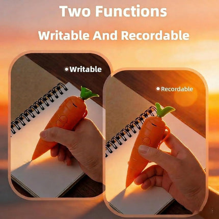 Carrot Pen Recorder Recording Voice Birthday Recorders for Kids Device Recordable Gifts Merch That Records Audio Small Merchandise with Playback Stuff Surprise Toy Student Cute Carrot-Shaped (1PC)