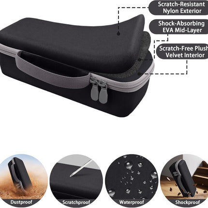 Hard Shell Protective Storage Case for Turtlebox Ranger: Loud! Outdoor Portable Bluetooth 5.4 Speaker, Shockproof Portable Travel Carrying Box with Handle, Black