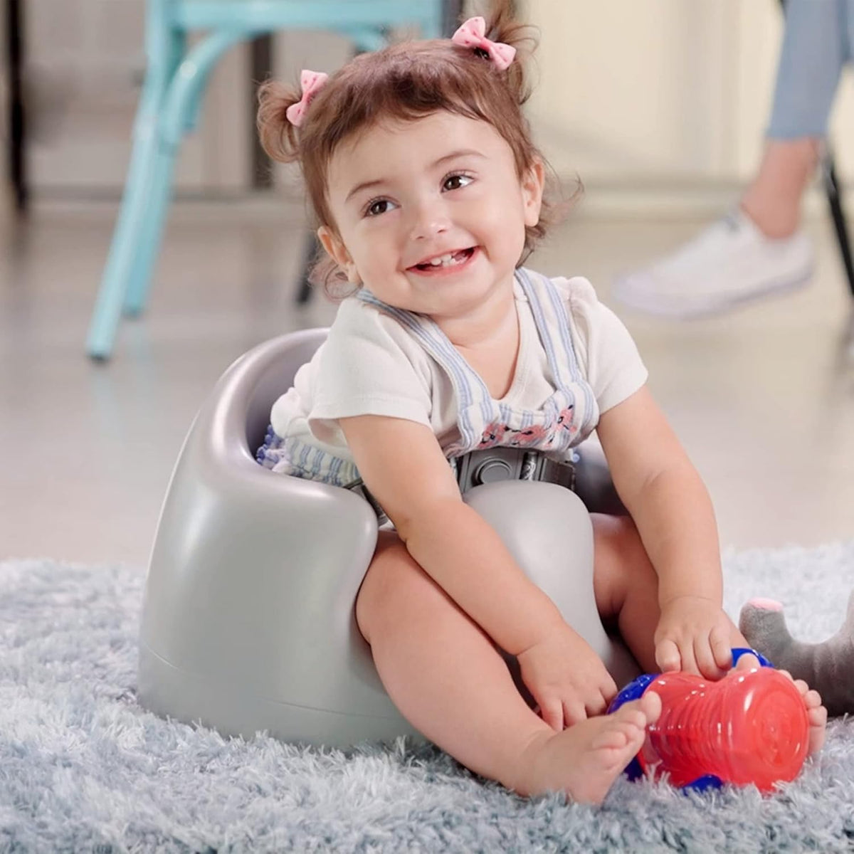 My Floor Seat Portable Baby Chair with Soft Foam Cushion, Safety Harness, and High Back Design - 4+ - photo 5