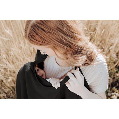 Muslin Nursing Cover for Baby Breastfeeding, Breathable 100% Cotton Breastfeeding Cover with Rigid Hoop - photo 4