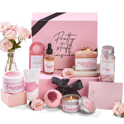 Mother's Day Gift for Mom Spa Gifts Bath Baskets Relaxing Spa Self Care Gift for Women Her Sister Wife Bridal Shower Gifts Box Home Bath Care Package Thank You Birthday for Women Friendship Ideas