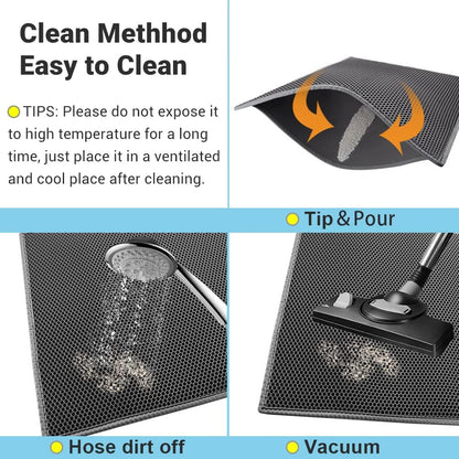 Cat Litter Mat Double Layer Waterproof Urine Proof Trapping Mat 1 Pack (Gray, 24x15 Inch (Pack of 1)) - photo 5