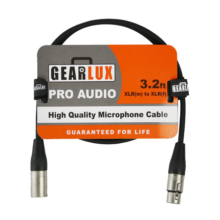 XLR Microphone Cable, Fully Balanced, Male to Female, 25 Feet - 2 Pack